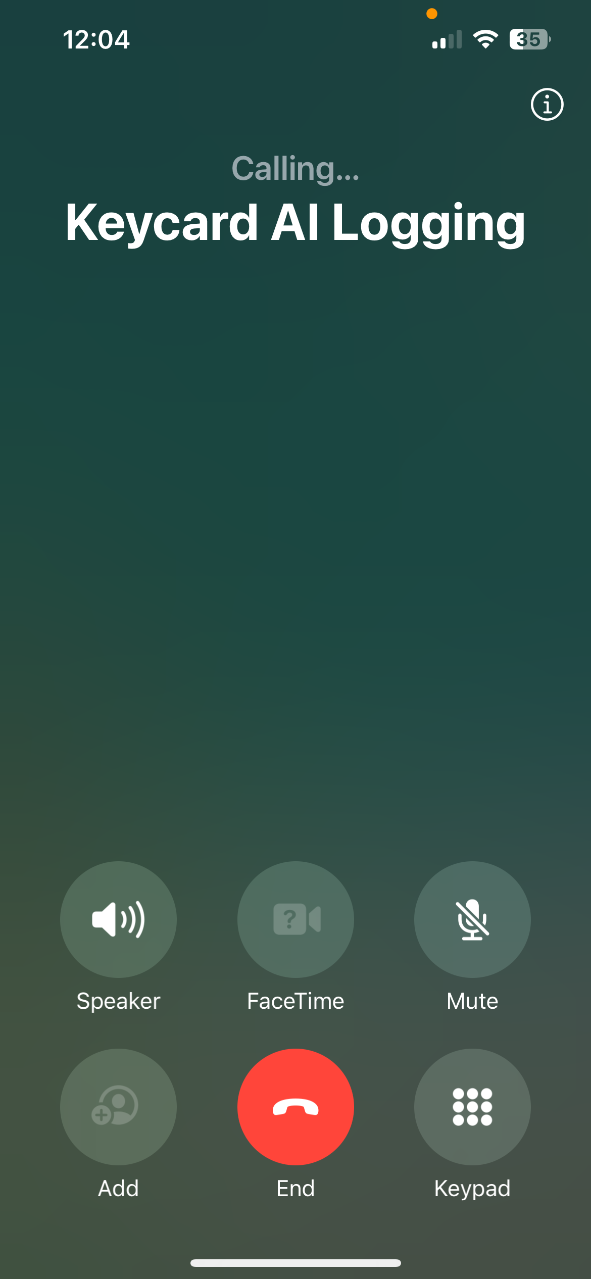 Keycard AI Logging phone call